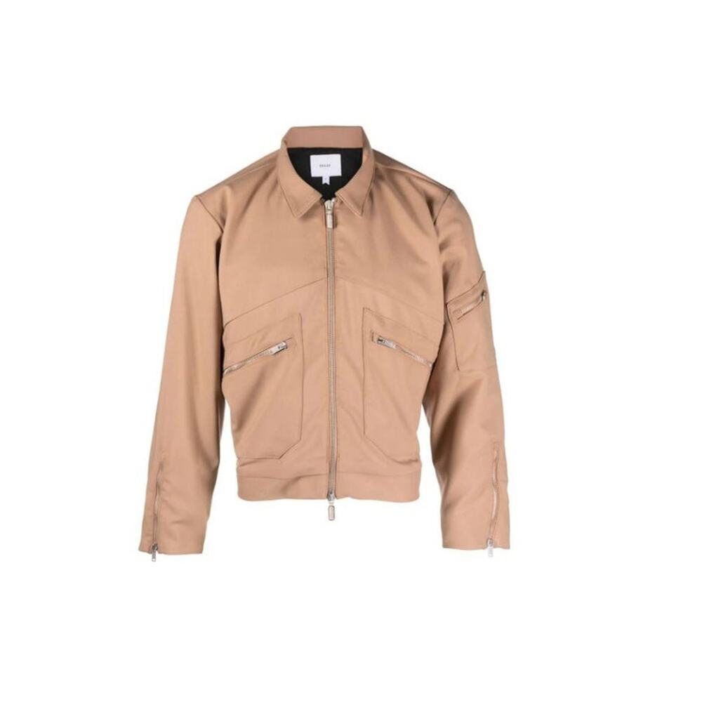 $1,695 NWT Rhude Tan Sambac Structured Suiting Zipped Bomber Jacket Size S